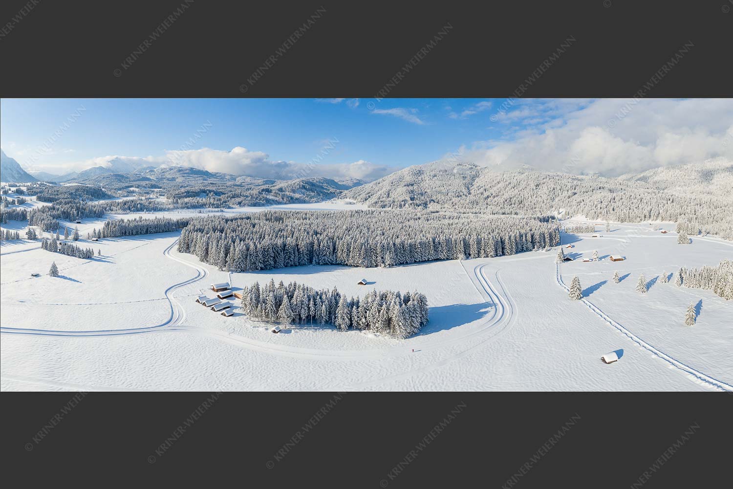Langlaufloipe rund um den Barmsee - Barmseeloipe I 2,5:1  -- Langlaufloipe bei Krün - mehr Infos bei www.Kriner-Weiermann.de