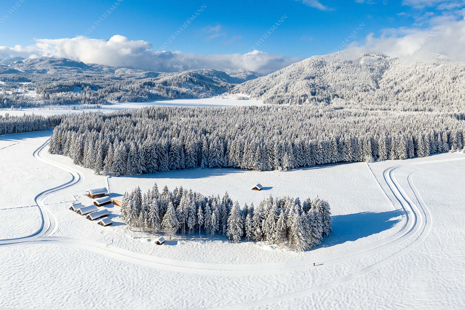 Langlaufloipe rund um den Barmsee - Barmseeloipe I 3:2  -- Langlaufloipe bei Krün - mehr Infos bei www.Kriner-Weiermann.de