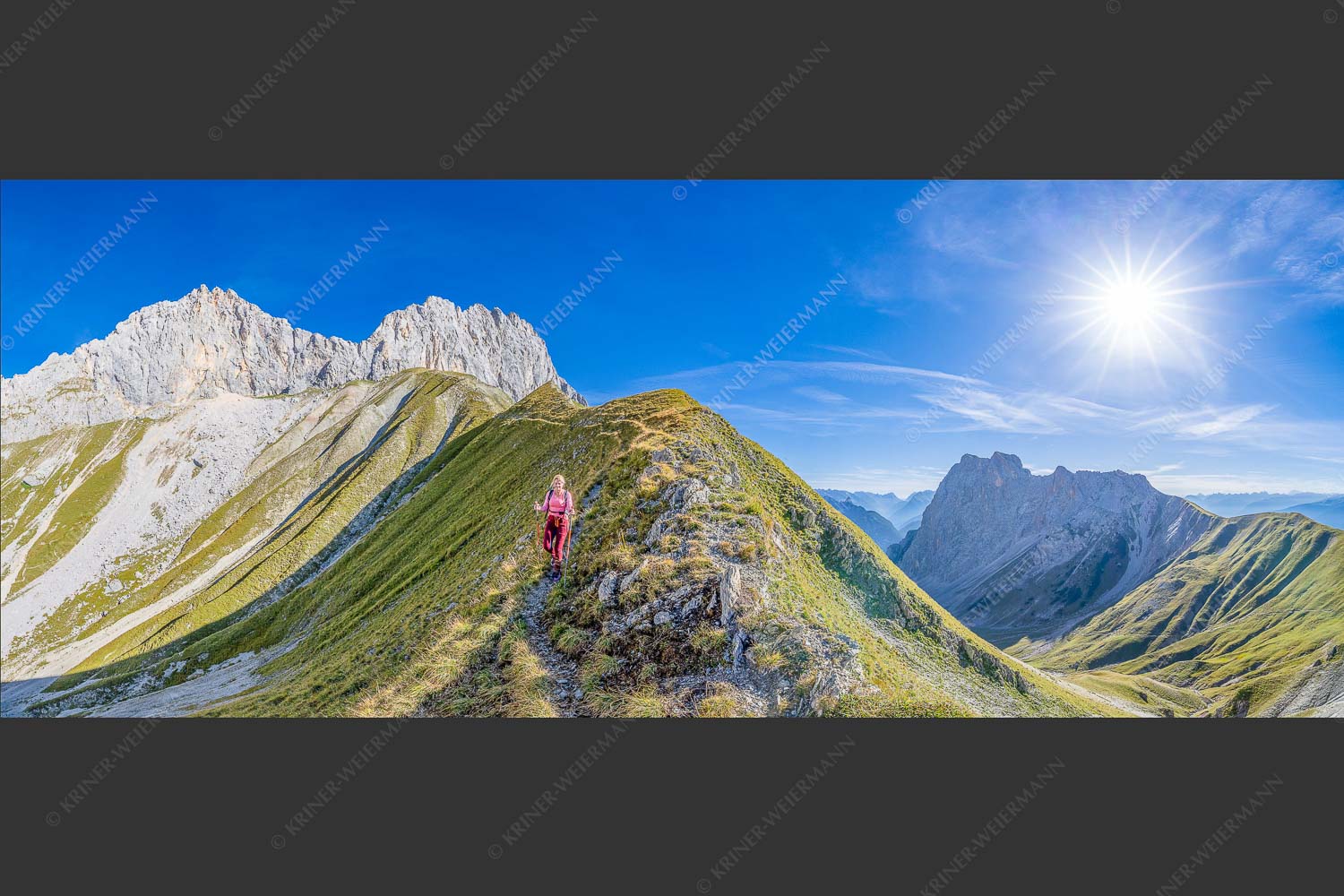 Traumhafte Wanderung an der Wetterstein-Südseite - Bergwandern zum Scharnitzjoch 2,5:1  -- Wandern im Wetterstein - mehr Infos bei www.Kriner-Weiermann.de