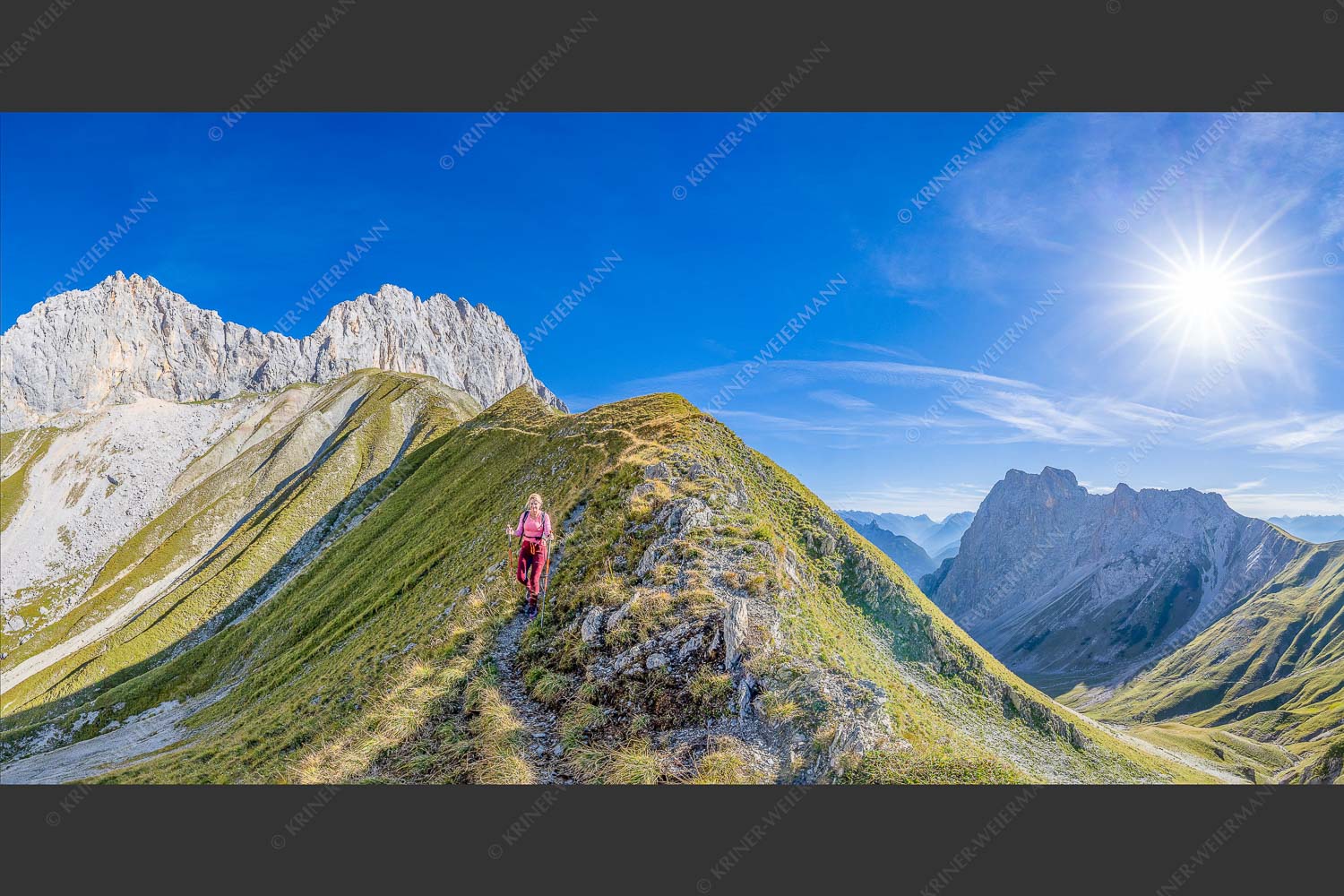 Traumhafte Wanderung an der Wetterstein-Südseite - Bergwandern zum Scharnitzjoch 2:1  -- Wandern im Wetterstein - mehr Infos bei www.Kriner-Weiermann.de