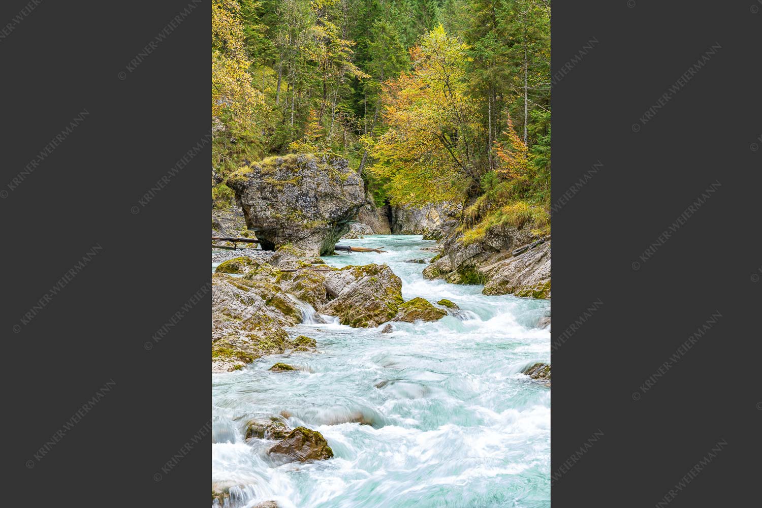 Rißbach im Karwendelgebirge - Herbstlicher Rißbach 2:3  -- Karwendel - mehr Infos bei www.Kriner-Weiermann.de