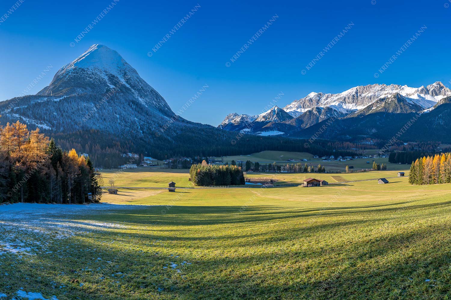Hohe Munde mit südlichem Wettersteingebirge - Munde uns Wetterstein 3:2  -- Leutasch - mehr Infos bei www.Kriner-Weiermann.de