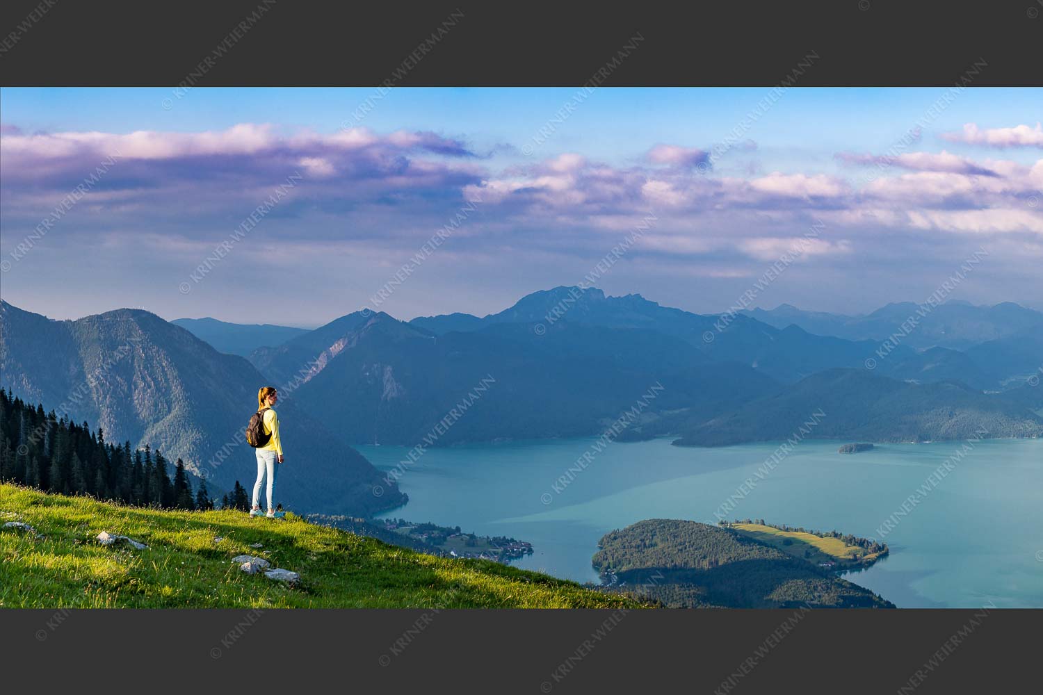 Blick vom Simetsberg zum Walchensee - Übern Walchensee 2:1  -- Simetsberg Estergebirge - mehr Infos bei www.Kriner-Weiermann.de