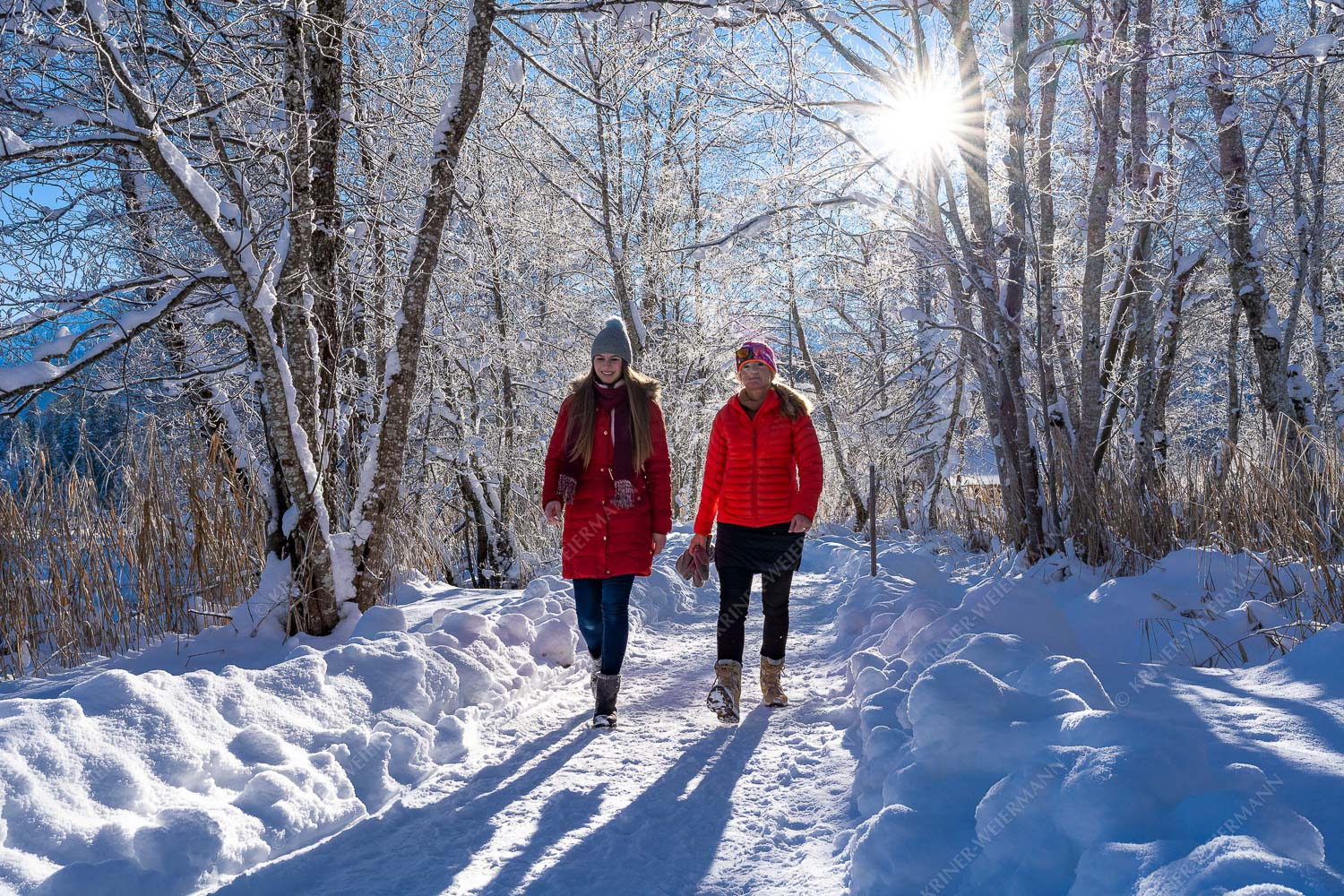 Winterwanderung am Barmsee - Winterwandern 3:2  -- Spazieren im Schnee am Barmsee - mehr Infos bei www.Kriner-Weiermann.de