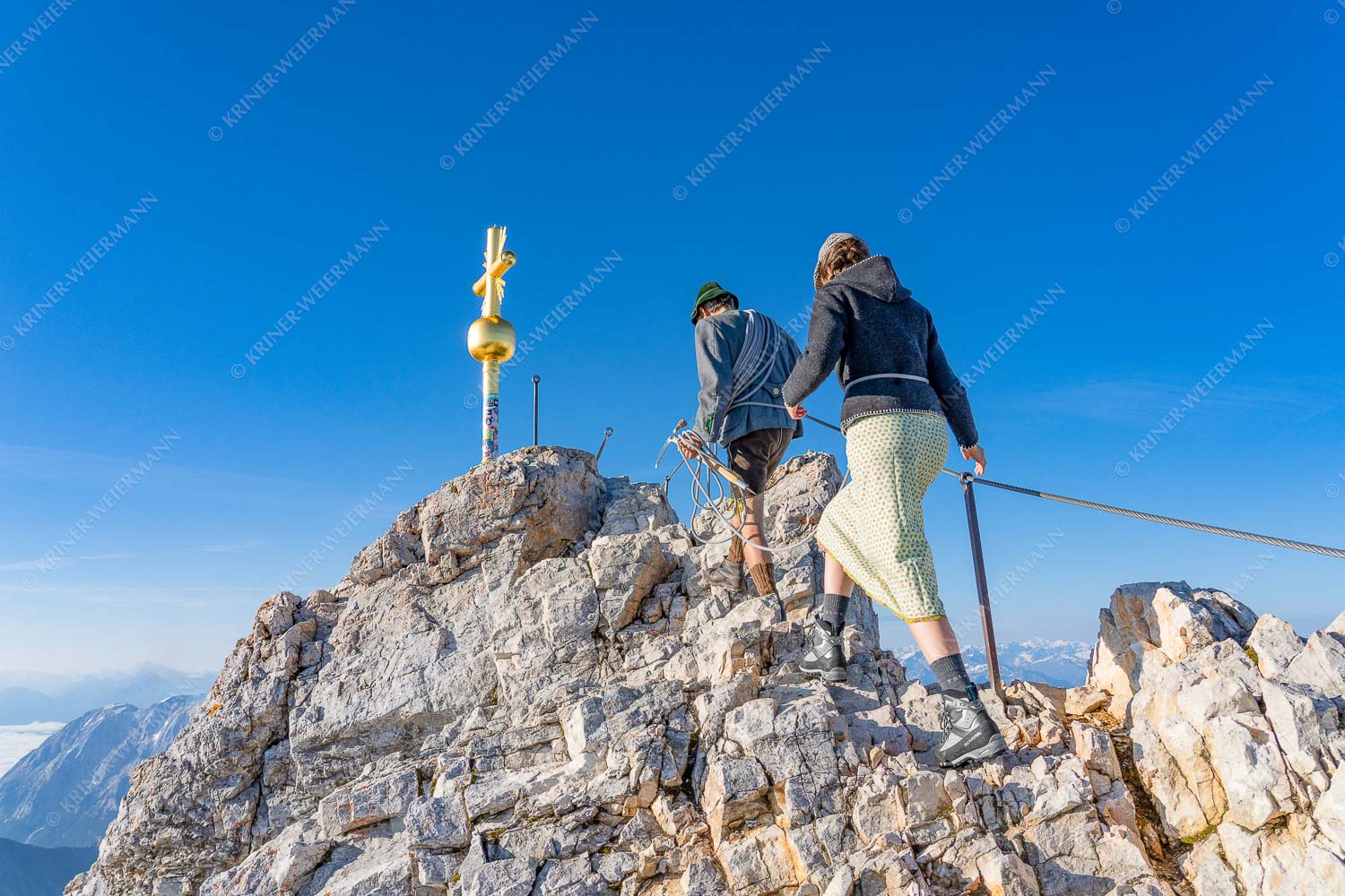 Zugspitzbesteigung historisch - Zugspitzbesteigung -historisch- II 3:2  -- Bergführer Zugspitzgipfel - mehr Infos bei www.Kriner-Weiermann.de