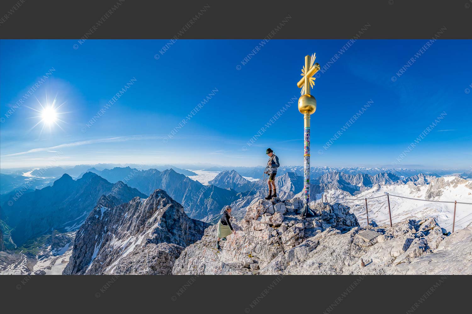 Zugspitzbesteigung historisch - Zugspitzbesteigung -historisch- IV 2:1  -- Bergführer Zugspitzgipfel - mehr Infos bei www.Kriner-Weiermann.de