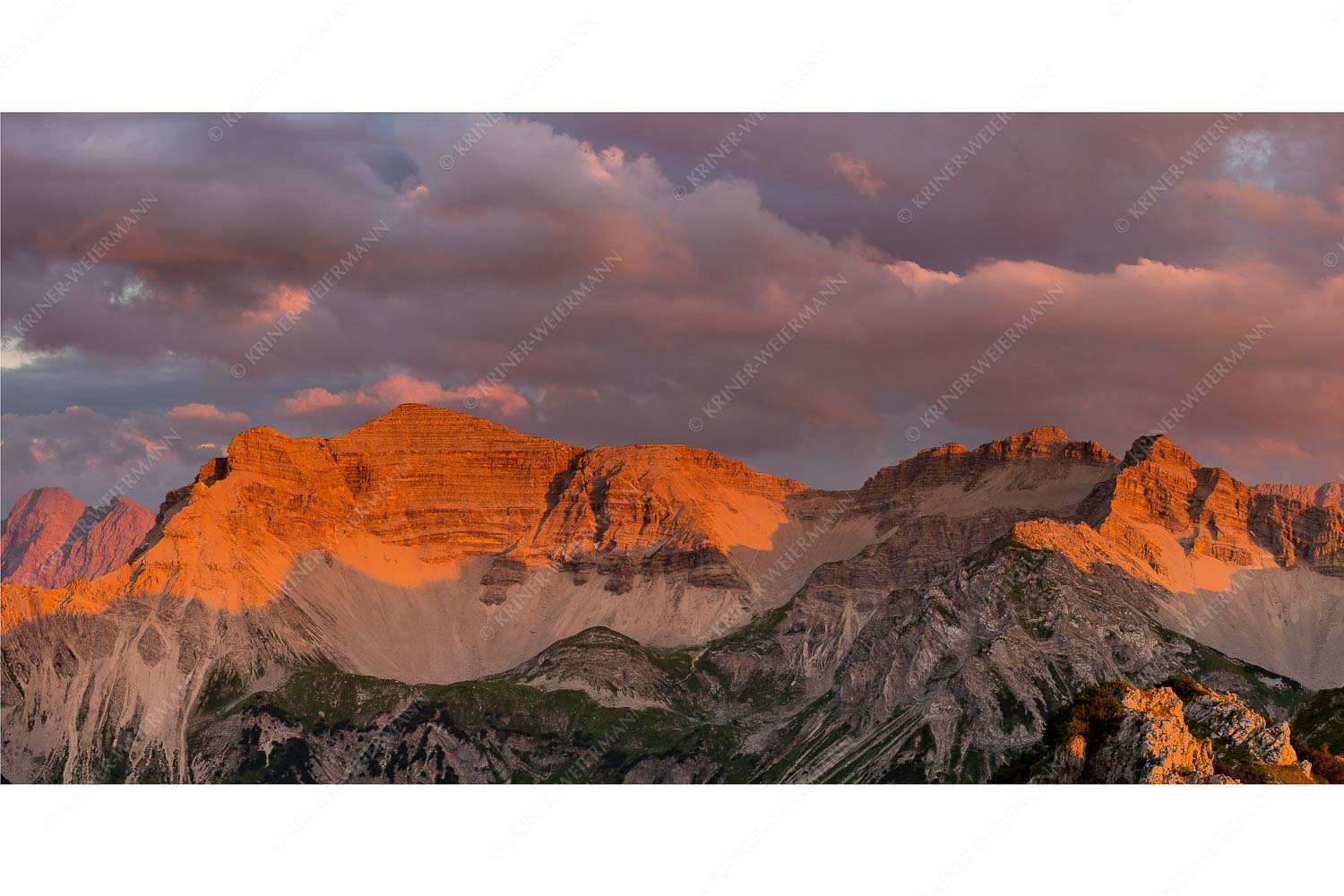 Warmes letztes Tageslicht an der Soiernspitze und im Soierngebirge - Gewaltig_2zu1 - mehr Infos bei www.Kriner-Weiermann.de