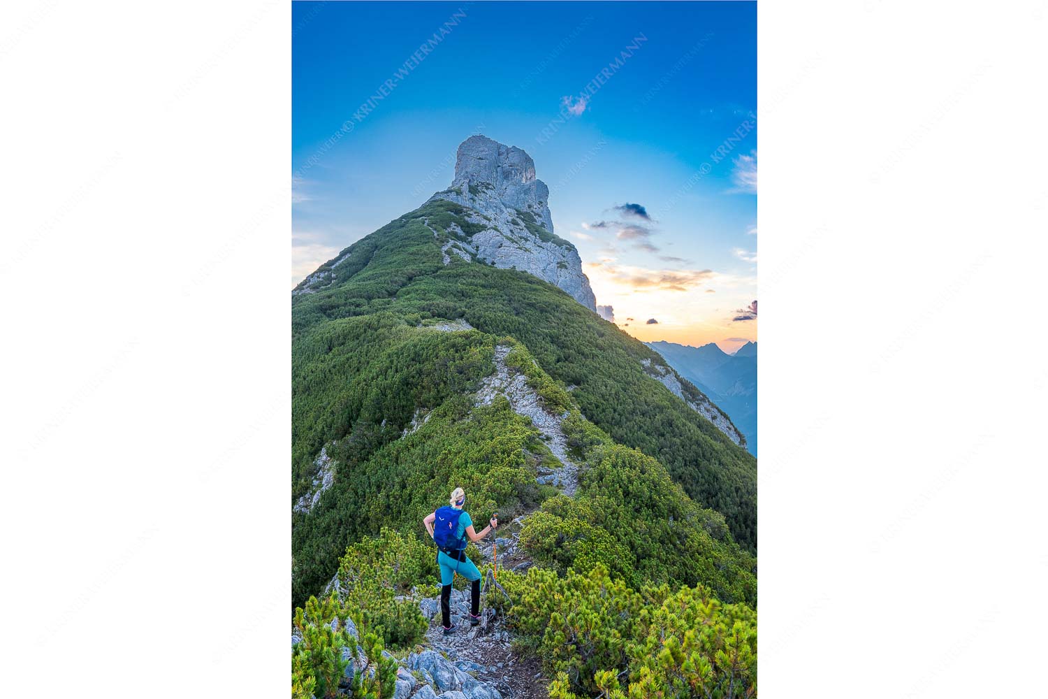 Weg zur Arnplattenspitze mit Sonnenaufgang im Karwendel - Weit is nimma_2zu3 - mehr Infos bei www.Kriner-Weiermann.de