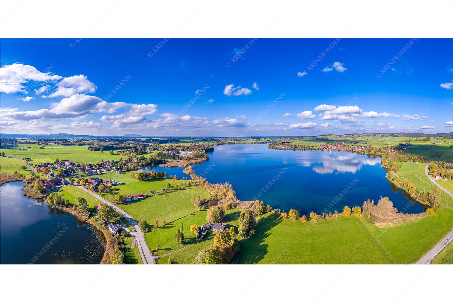 Froschhauser- und Riegsee mit gleichnamigen Orten - Voralpenseen_2zu1 - mehr Infos bei www.Kriner-Weiermann.de