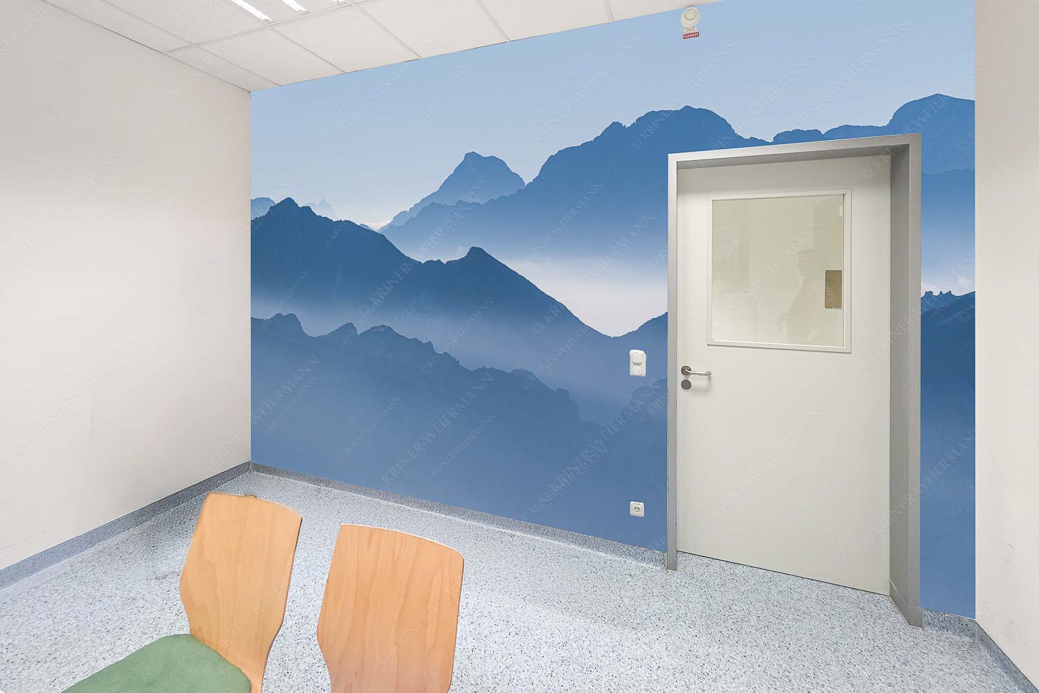 Klar und deutlich trennen sich die Bergketten von Soiern- und Karwendelgebirge - Raum 043-073 Morgenschnitt-Silhouetten im Karwendel 3:2 - mehr Infos bei www.Kriner-Weiermann.de