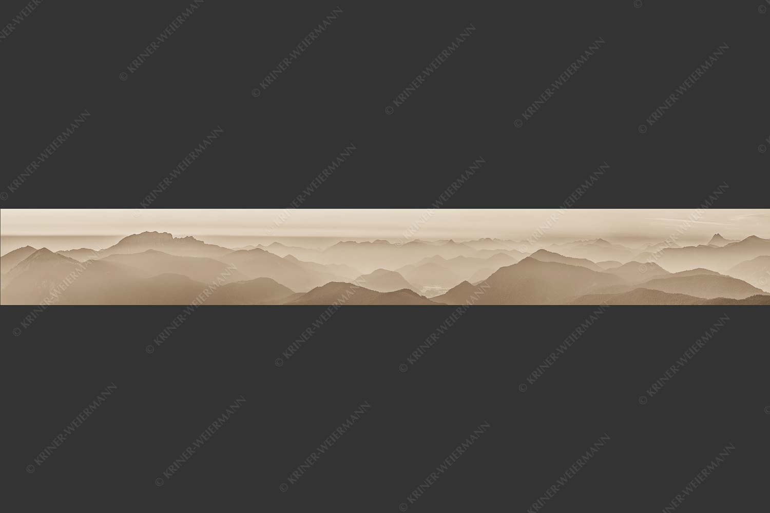 Blick über den Walchensee zur Benediktenwand und der Jachenau - Walchenseesilhouetten 8:1 sepia -- Walchensee Jachenau Benediktenwand - mehr Infos bei www.Kriner-Weiermann.de