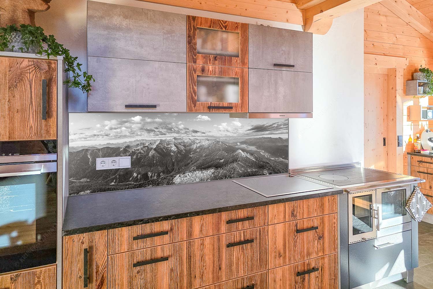 Soierngebirge mit Oberen Isartal - Küchenzeile=1 Übern Grasberg-Soiern 3:1 sw - mehr Infos bei www.Kriner-Weiermann.de