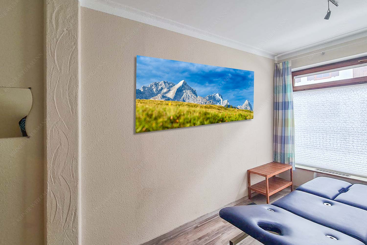 Blick aufs Zugspitzmassiv im Wettersteingebirge - Waxenstein Viele gute Bekannte-Alpspitze Zugspitze Waxenstein 2,5:1 - mehr Infos bei www.Kriner-Weiermann.de