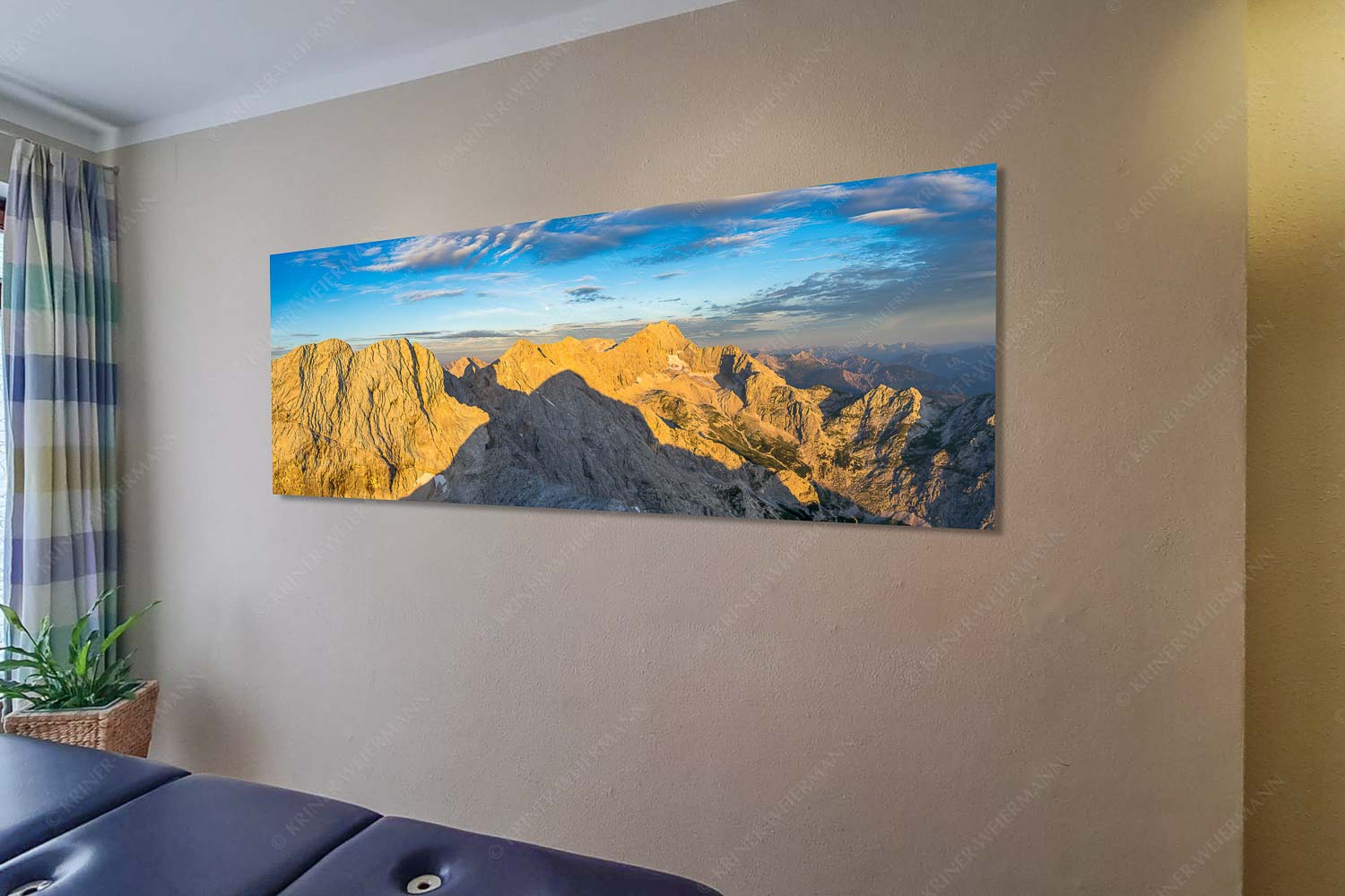 Blick von Alpspitze über Jubiläumsgrat zur Zugspitze - Zugspitze Alpspitzschatten-Hochblassen Jubiläumsgrat Zugspitze 2,5:1 - mehr Infos bei www.Kriner-Weiermann.de