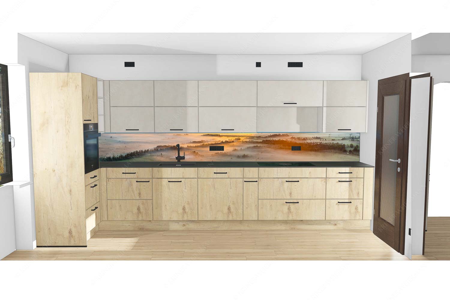 Nebelstimmung im Kochlermoos - Küche Schleiergewand-Morgenstimmung bei Kochel 9:1 - mehr Infos bei www.Kriner-Weiermann.de