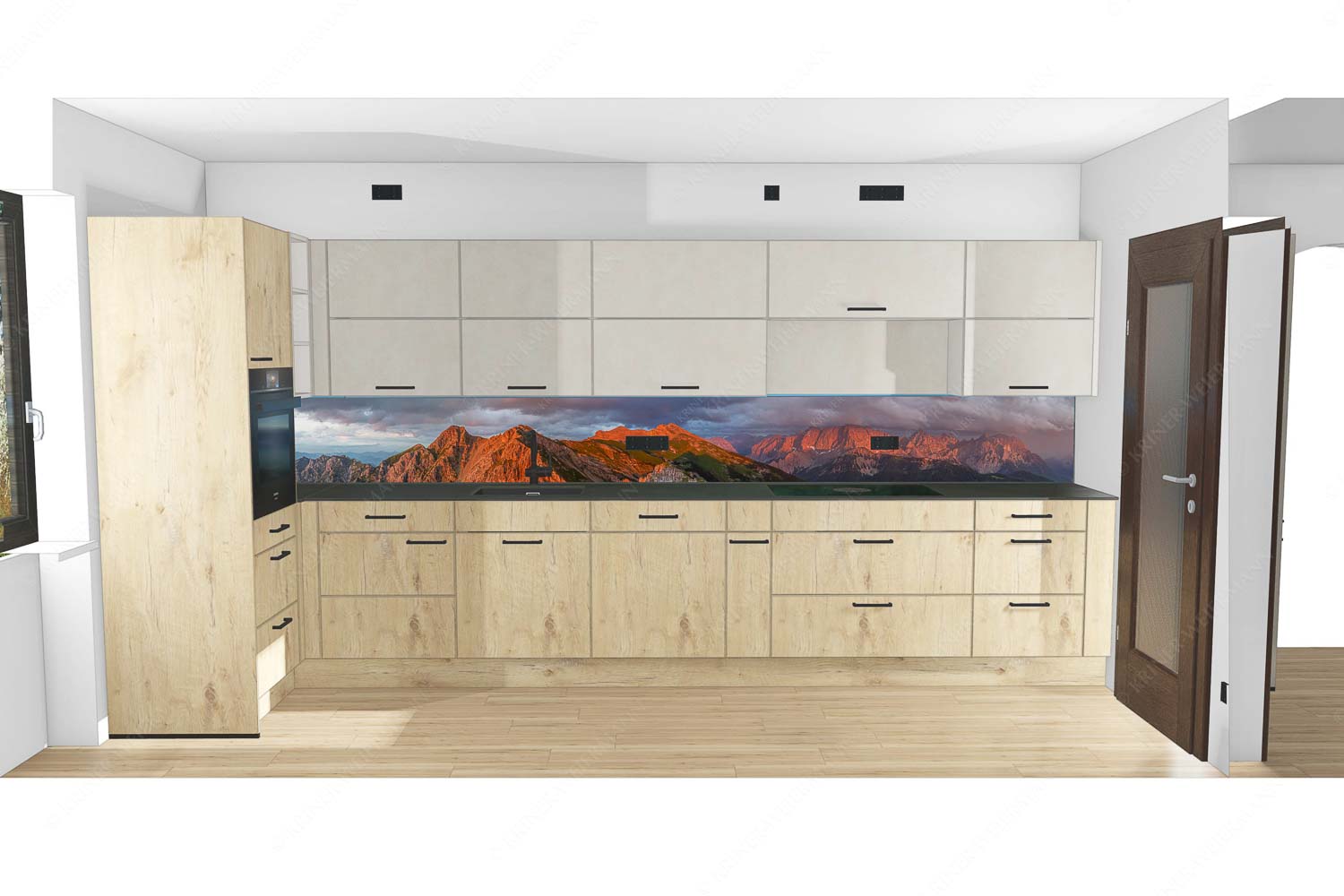 Letztes Sonnenlicht trifft Wörner, Hochkarspitze und Soiernspitze - Küche Seinskopfblick-Seinskopf Abendlicht Gewitterpause Karwendel 9:1 - mehr Infos bei www.Kriner-Weiermann.de