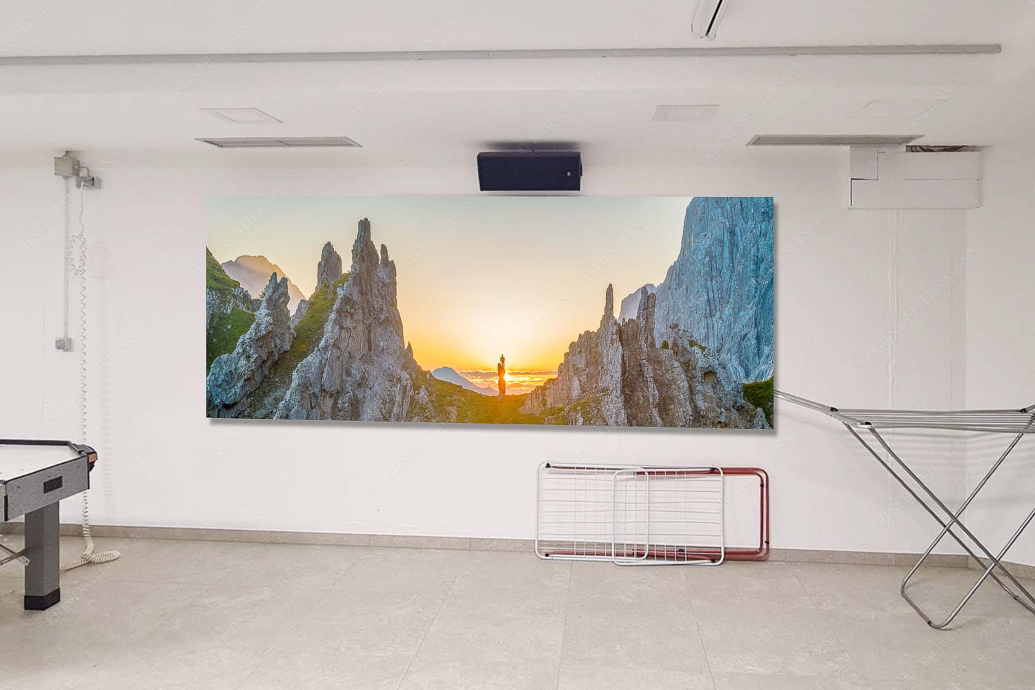 Sonnenaufgang im Halleranger im Karwendelgebirge - Mitte Auf der Spitz-Klettern Halleranger im Karwendel 2,5:1 - mehr Infos bei www.Kriner-Weiermann.de