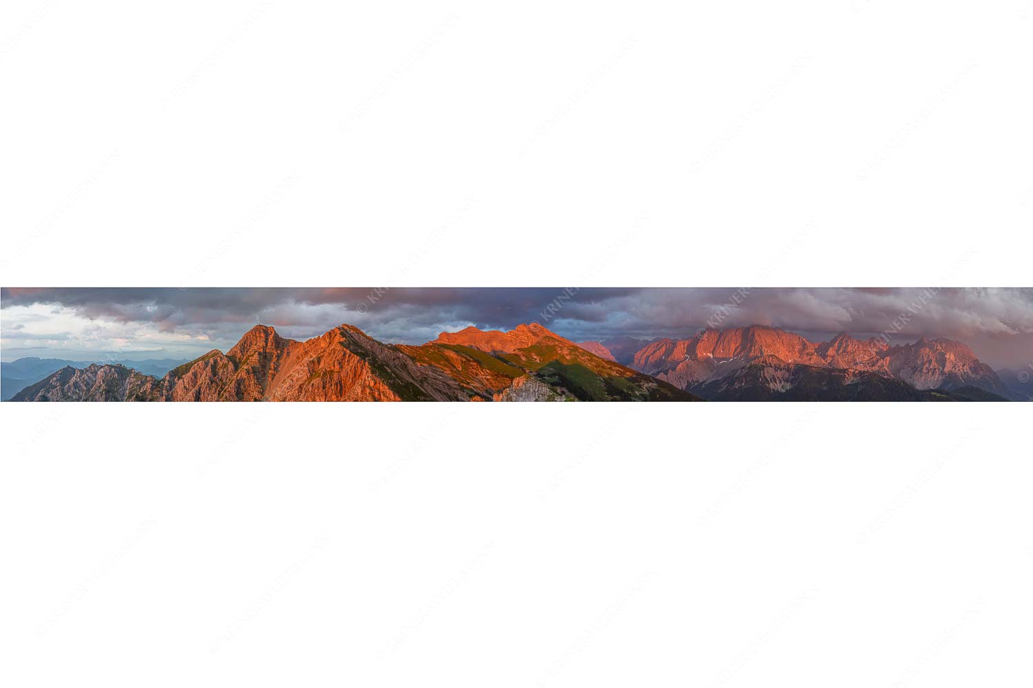 Letztes Sonnenlicht trifft Wörner, Hochkarspitze und Soiernspitze - Seinskopfblick_9zu1 - mehr Infos bei www.Kriner-Weiermann.de