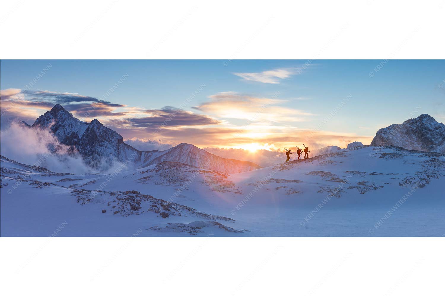 Am frühen Morgen unterwegs auf dem Zugspitzplatt - Early bird_25zu1 - mehr Infos bei www.Kriner-Weiermann.de