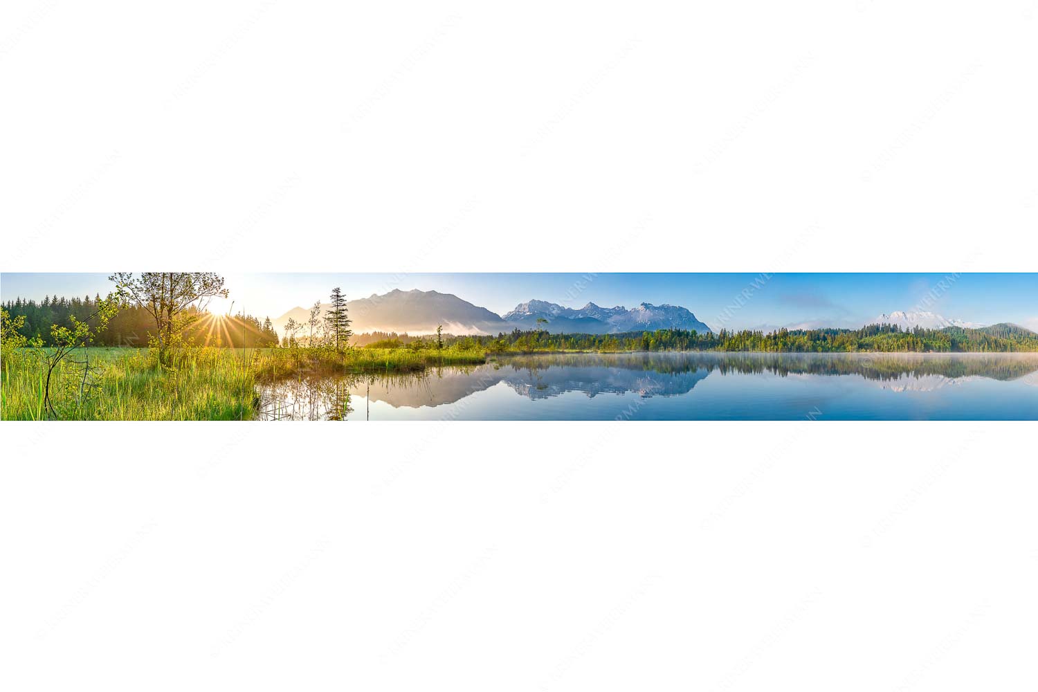 Sonnenaufgang am Barmsee mit Soiern- und Karwendelgebirge - Seelenruhig_7zu1 - mehr Infos bei www.Kriner-Weiermann.de